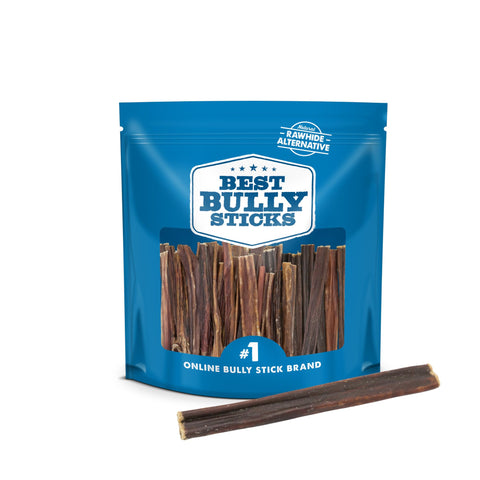 Best Bully Sticks 6 Inch Gullet Thin Stick Dog Treats (25 Pack) - All-Natural Beef Dog Treats - Hollow, Quick Chew Snack for All Dogs - Great for Teething Puppies, Senior Dogs, Light Chewers