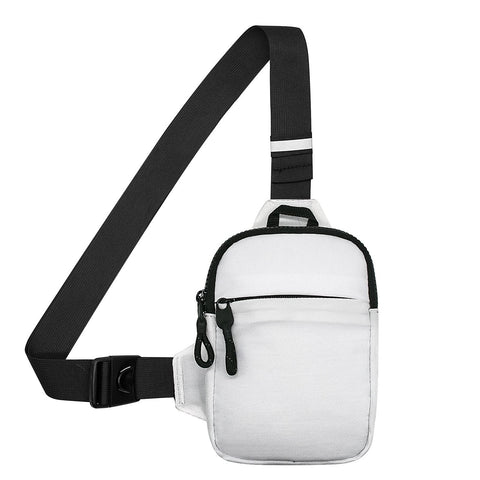 Long Keeper Mini Sling Bag - Men Women Small Waterproof Crossbody Bag Casual Phone Chest Bag for Travelling Hiking (White - Small (L*W*H = 17 * 3 * 22CM))