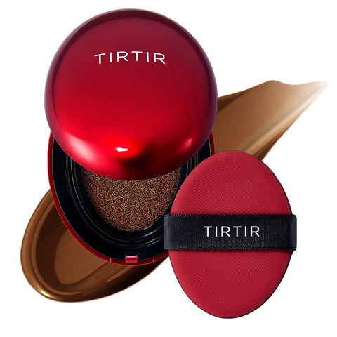 TIRTIR Mask Fit Red Cushion Foundation | Full coverage, Weighless, Skin fit, Satin Glow Finish, Korean cushion foundation (Pack of 1)