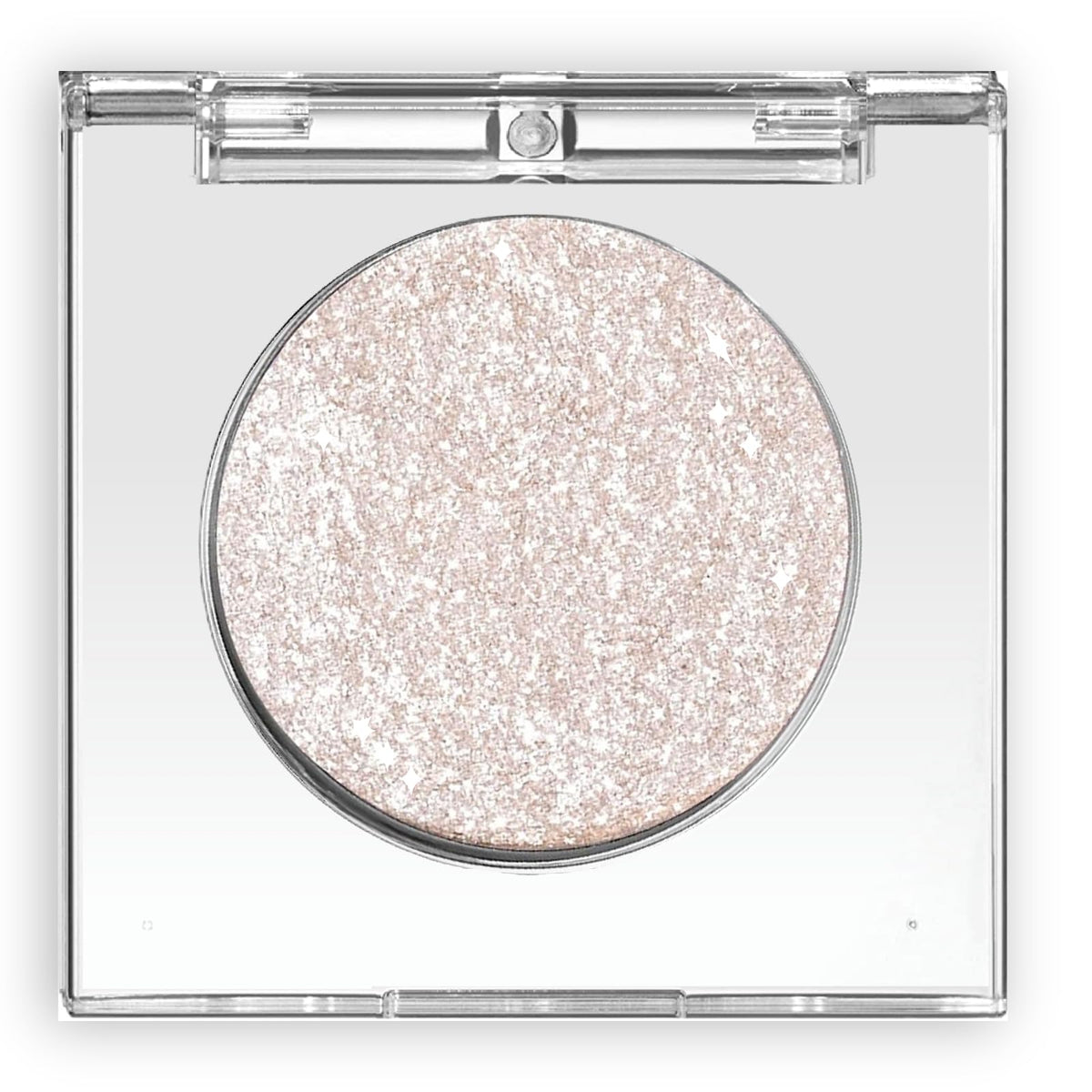 Okerker Shimmer Glitter Eyeshadow Palette, Korean Eye Glitter Makeup, Ultra-Blendable, Sparkle Silver Champagne Gold Eye Shadow, Single Shade Metallic Pigmented Color