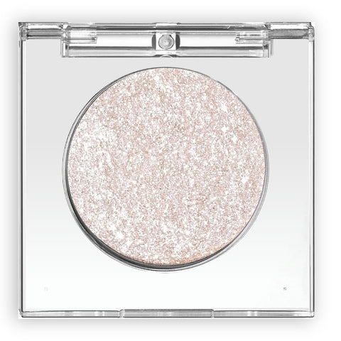 Okerker Shimmer Glitter Eyeshadow Palette, Korean Eye Glitter Makeup, Ultra-Blendable, Sparkle Silver Champagne Gold Eye Shadow, Single Shade Metallic Pigmented Color