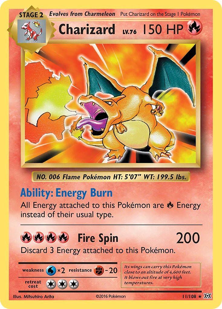 Pokemon - Charizard (11/108) - XY Evolutions - Holo