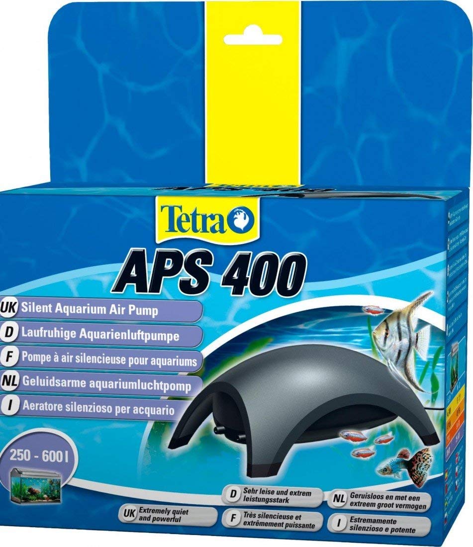 Tetra APS400 Silent Aquarium Air Pump for 250 - 600 Litre Fish Tanks, Black ( Packaging May Vary )