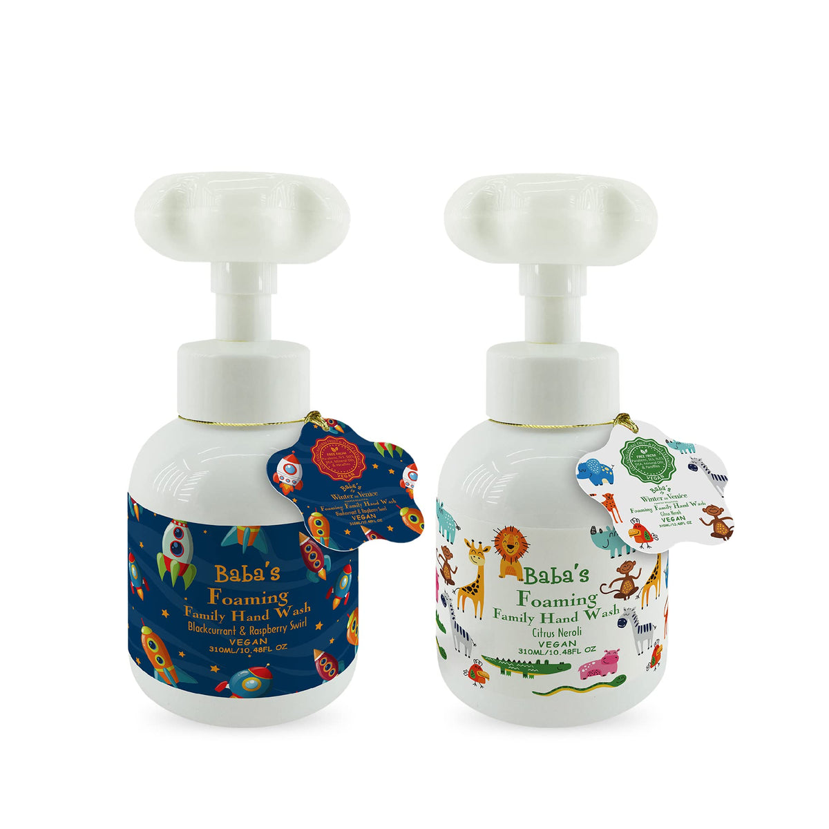 Winter in Venice BabaÃƒÆ’Ã†â€™Ãƒâ€šÃ‚Â¢ÃƒÆ’Ã‚Â¢ÃƒÂ¢Ã¢â€šÂ¬Ã…Â¡Ãƒâ€šÃ‚Â¬ÃƒÆ’Ã‚Â¢ÃƒÂ¢Ã¢â€šÂ¬Ã…Â¾Ãƒâ€šÃ‚Â¢s Foaming Family Hand Wash, Kids Flower Shaped Foam Soap with Blackcurrant and Neroli Extracts, Blue Duo Set, Vegan-Friendly