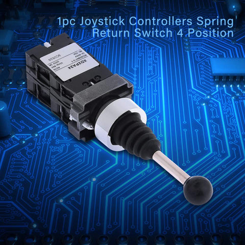 EVTSCAN Joystick Switch Controllers Spring Return Switch 4 Position Joy Stick Control Replacement Black