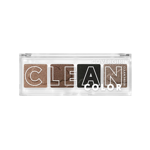 COVERGIRL Clean Fresh Clean Color Eyeshadow - Eyeshadow, Eyeshadow Palette, Shimmer Eyeshadow, Vegan Formula - Classic Smokey, 4g (0.14 oz)