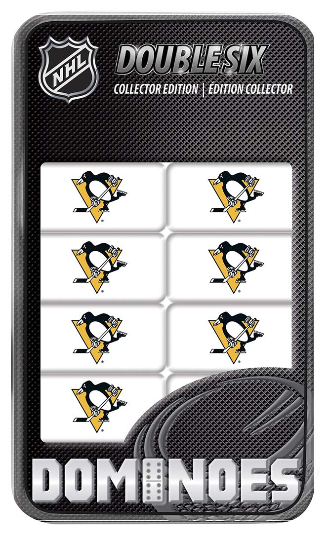 MasterPieces Game Day - NHL Pittsburgh Penguins - 28 Piece Team Logo Double Six Domino Set