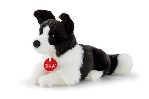 Trudi TUDN7000 Classic Plush Toy Border Collie Scott Approx. 25 cm Long, Size S, Soft Toy with Soft Materials, with Realistic Details, Washable, Cuddly Toy for Children