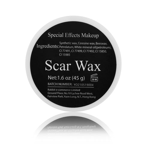 Wismee Scar Wax(1.6 Oz) Special Effects Makeup Kit Modeling Putty Wax Set with Spatula Tool Cosmetics Mixer Professional Movies Halloween Stage Fake Scar Wound Skin Wax Suitable for Darker Skin Tones