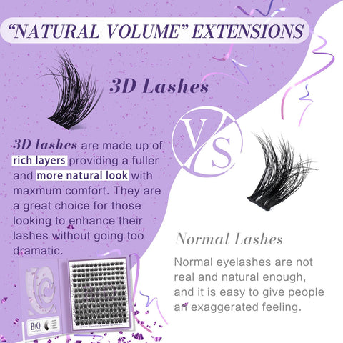 ??&?? Lash Clusters 144 PCS Individual Lashes 3D Effect Eyelash Clusters Fluffy Cluster Eyelash Extensions Wispy Eyelashes Natural Look With Long Lasting Curl Cluster Lashes (3D01,10-18mm)