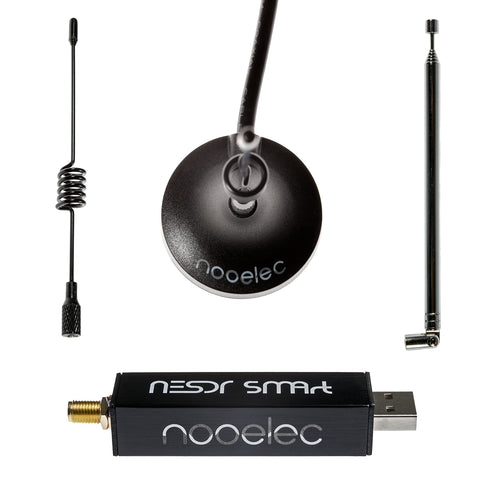 Nooelec NESDR Smart HF Bundle: 100kHz-1.7GHz Software Defined Radio Set for HF/UHF/VHF Including RTL-SDR, Assembled Ham It Up Upconverter, Balun, Adapters