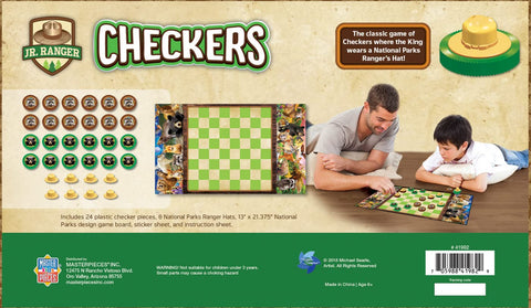 MasterPieces Licensed Kids Games - Jr Ranger Checkers Games for Kids & Family, Laugh and Learn