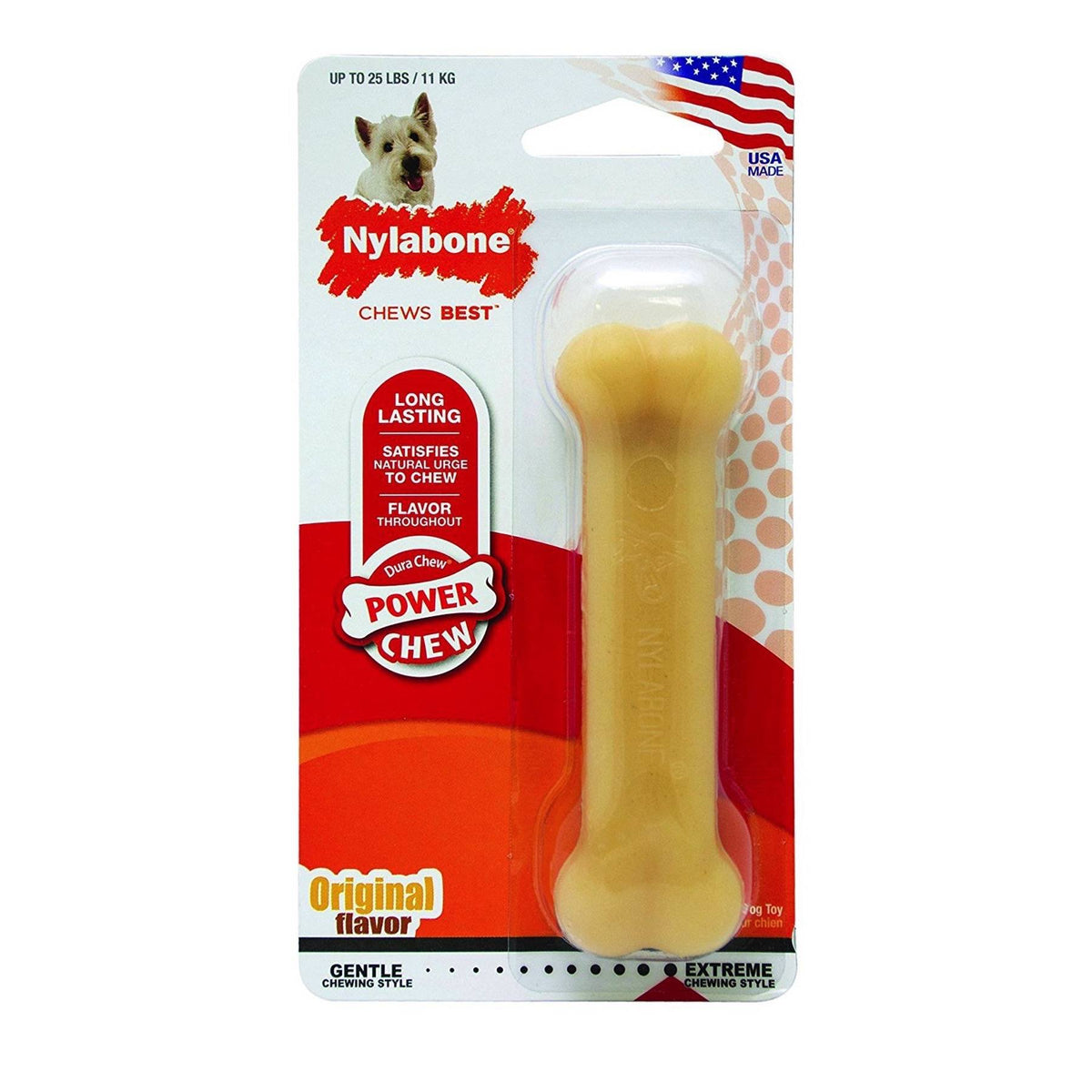 Nylabone (5 Pack) DuraChew Original Regular Size | Nylon Dental Bone 25 lb Dogs