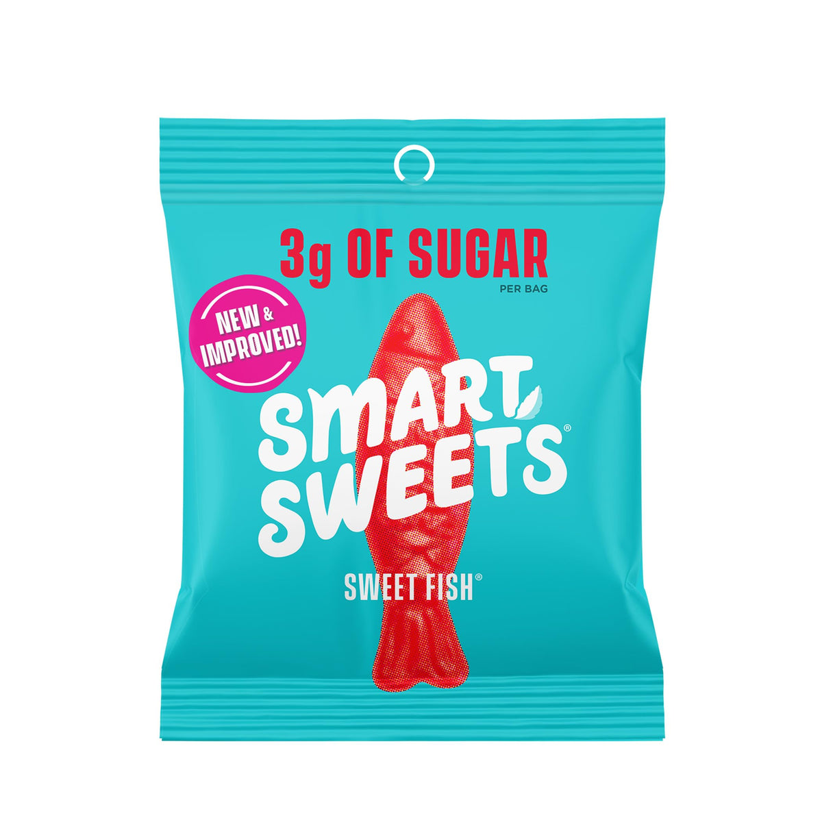 SmartSweets Sweet Fish, Candy with Low Sugar (3g), Low Calorie(100), Plant-Based, Free From Sugar Alcohols, No Artificial Colors or Sweeteners, 1.8oz. (Pack of 6)