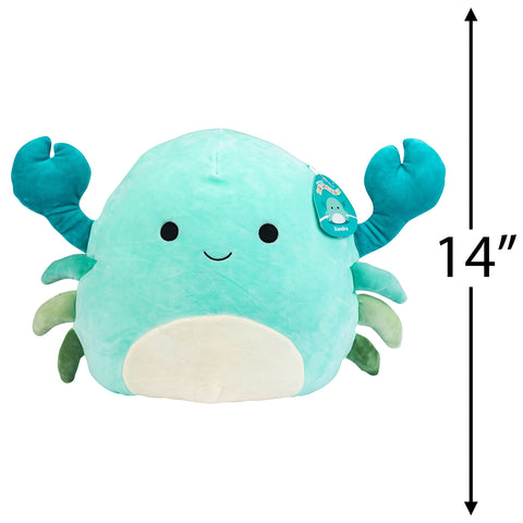 Squishmallows 14" Xandra The Blue Crab - Officially Licensed Kellytoy Plush - Collectible Soft & Squishy Crab Stuffed Animal Toy - Add to Your Squad - Gift for Kids, Girls & Boys - 14 Inch