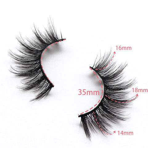 Veleasha Eyelashes Cat Eye Lashes Soft False Eyelashes Lightweight Wispy Lashes Natural Look Fluffy Fake Eyelashes Handmade False Lashes 5 Pairs Eye Lashes Pack | 54