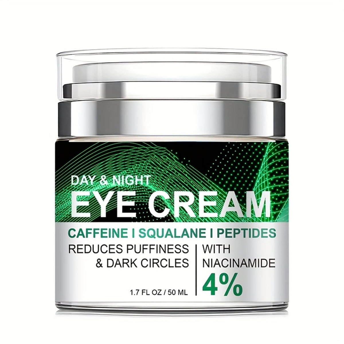 Caffeine Eye Cream for Puffiness and Bags Under Eyes Daily Anti-Wrinkle Cream Collagen Eye Cream Day and Night Peptide Eye Cream Reduce The Look Of Aging Line Smoothing Skin Care 1.7 FL OZ,1 Pack