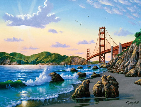 SUNSOUT INC - Bridgeview - 500 pc Jigsaw Puzzle by Artist: Eduardo Camoes - Finished Size 18" x 24" - MPN# 66904