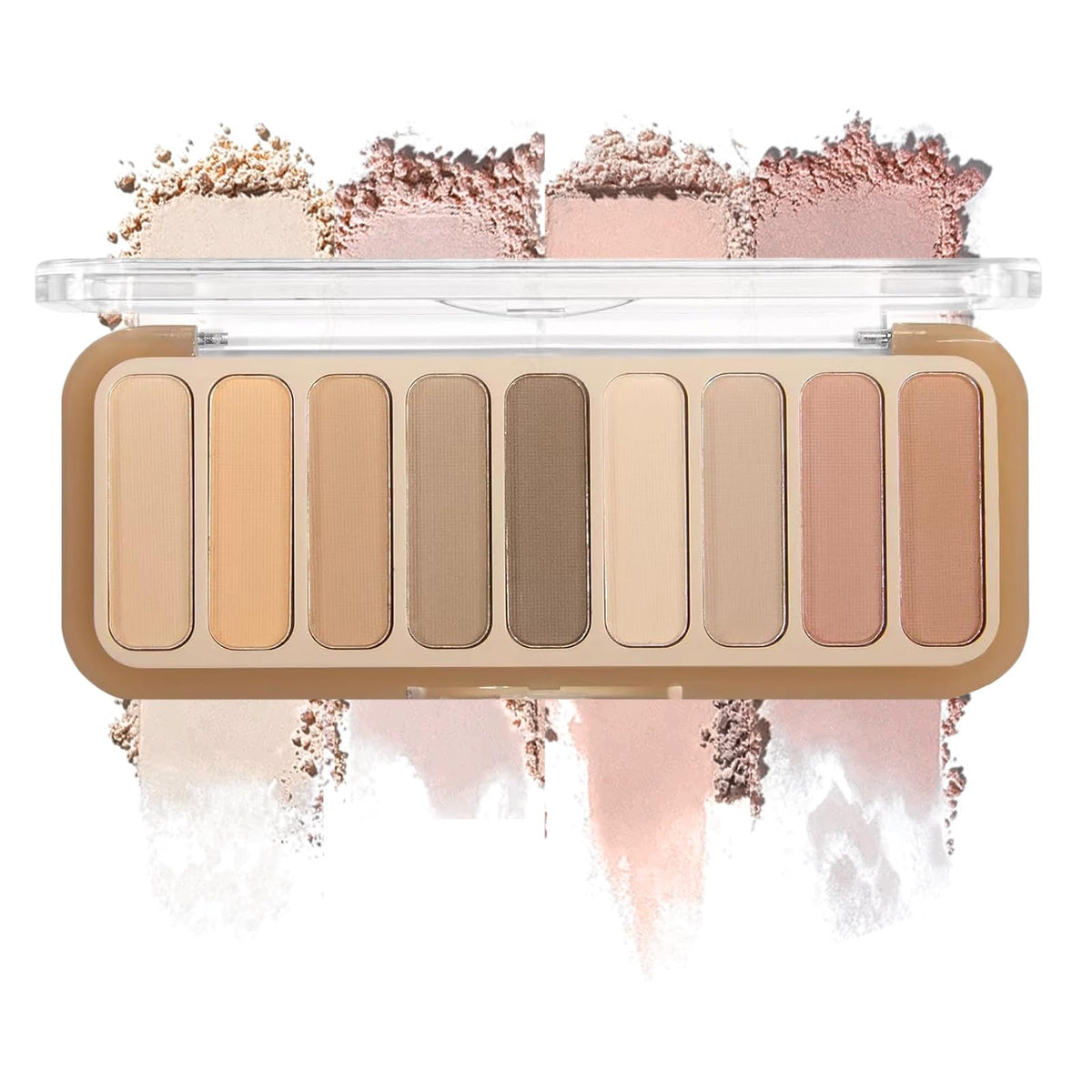 9 Colors Matte Naked Eyeshadow Palette Taupe & Brown Nude Neutral Eye Shadow Makeup Pallet Matte Pigments Naturing-Looking Ultra-Blendable Long Lasting Smooth Cement Color Shades (#4 Milk Tea)