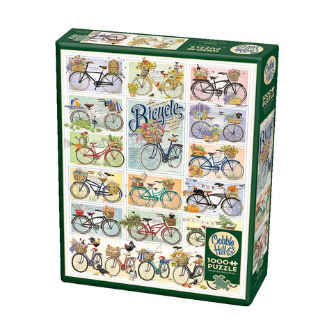 Cobble Hill 1000 Piece Puzzle - Bicycles - Sample Poster Included