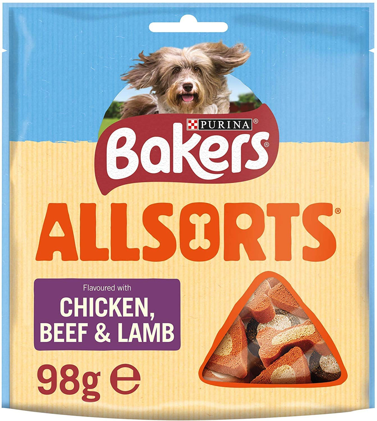 2 x Allsorts Dog Treats Chicken & Beef 98g (Case of 6)