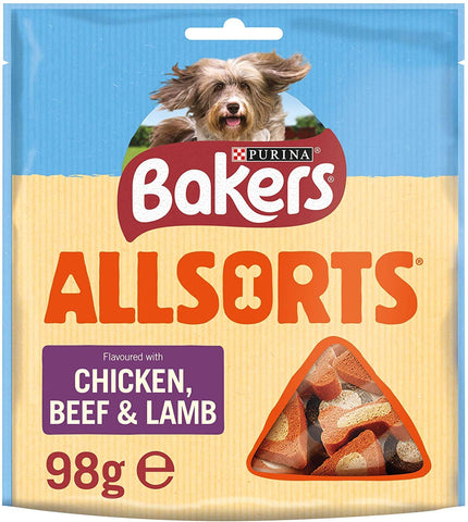 2 x Allsorts Dog Treats Chicken & Beef 98g (Case of 6)