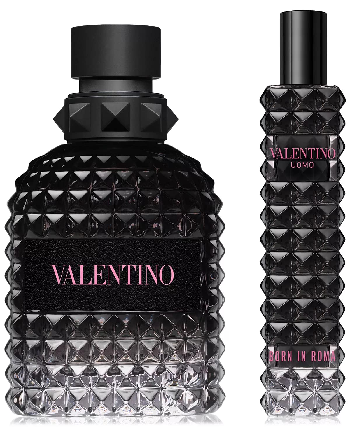 Valentino Uomo Born in Roma 2-Piece Travel Gift Set For Men, (3.4 Oz Eau De Toilette Spray + 0.50 Oz Travel Spray)