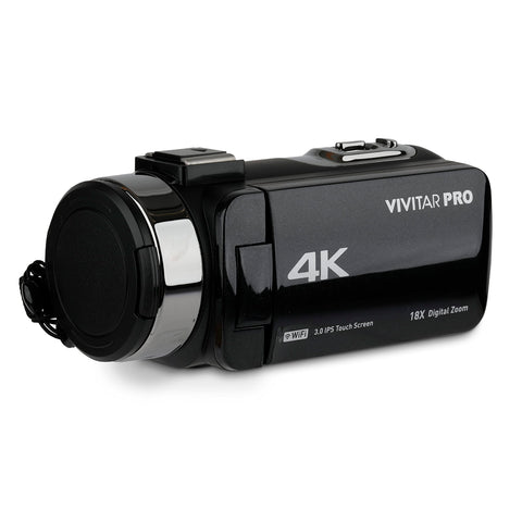 Vivitar 4K Video Camera, Wi-Fi Ultra HD Camcorder with 18x Digital Zoom, 3ÃƒÆ’Ã‚Â¢ÃƒÂ¢Ã¢â‚¬Å¡Ã‚Â¬Ãƒâ€šÃ‚Â IPS Touchscreen Video Recorder with Night Vision, Vlogging Camera with 3.5mm Microphone Jack, Rechargeable, SD Card Slot