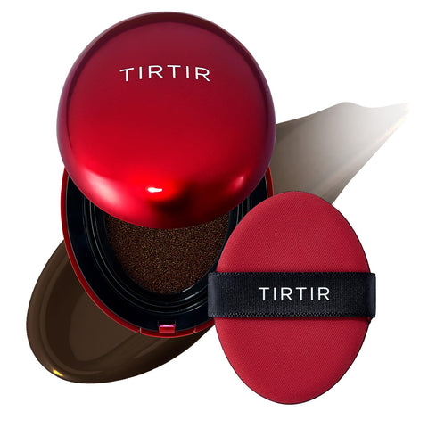 TIRTIR Mask Fit Red Cushion Foundation | Full coverage, Weighless, Skin fit, Satin Glow Finish, Korean cushion foundation (Pack of 1)