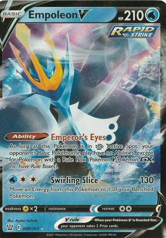 Empoleon V - 040/163 - Ultra Rare - Battle Styles - NM/M