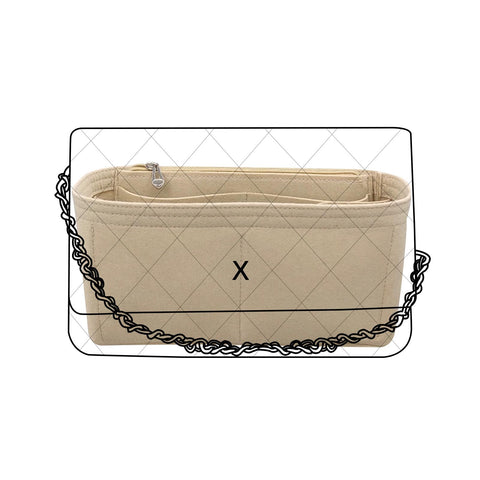 Lckaey Purse Organizer for chanel WOC Handbag organizer Felt Insert Y089-Khaki