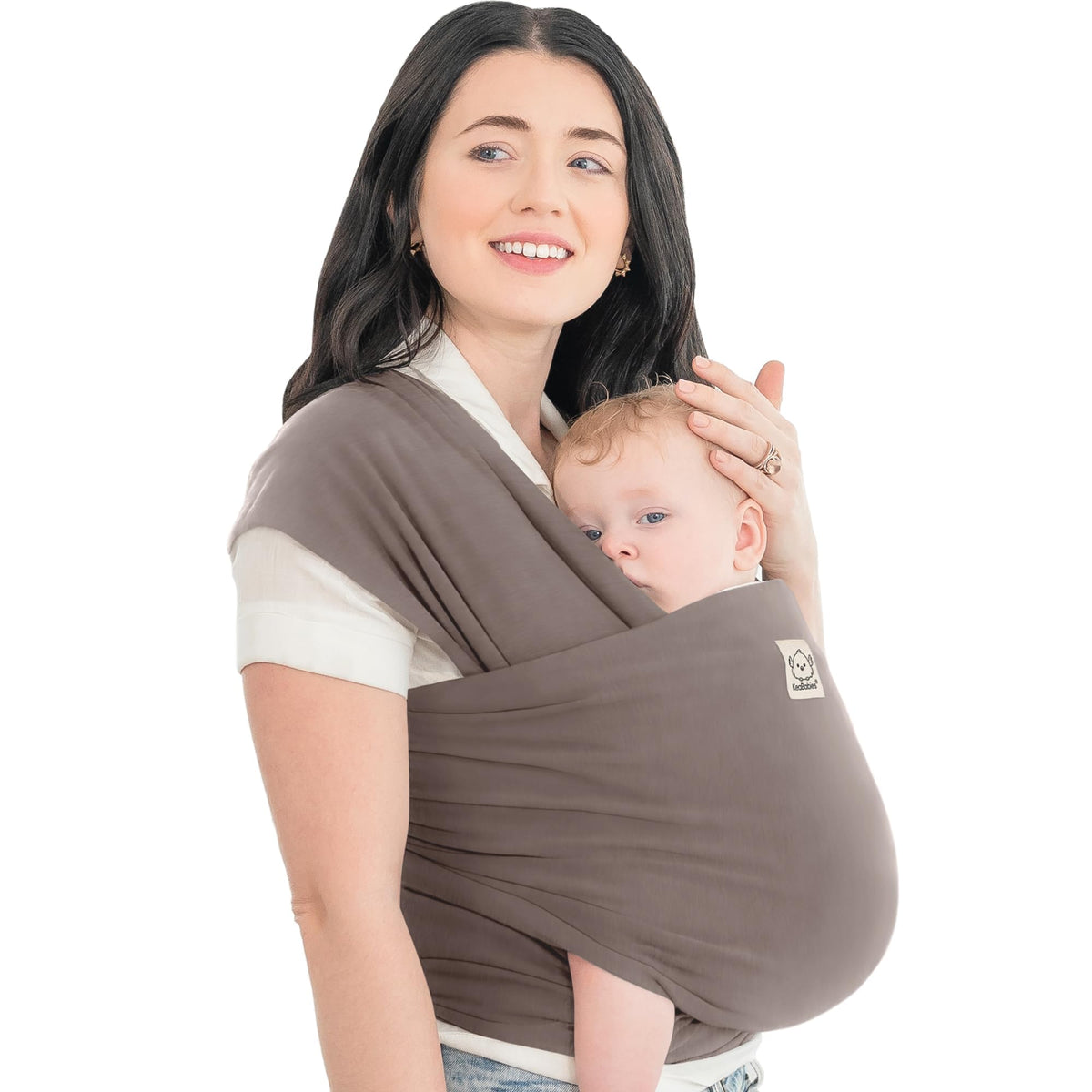 KeaBabies Baby Wrap Carrier - All in 1 Original Breathable Baby Sling, Lightweight Hands Free Baby Carrier Sling, Baby Carrier Wrap, Baby Carriers for Newborn, Infant, Baby Wraps Carrier (Copper Gray)