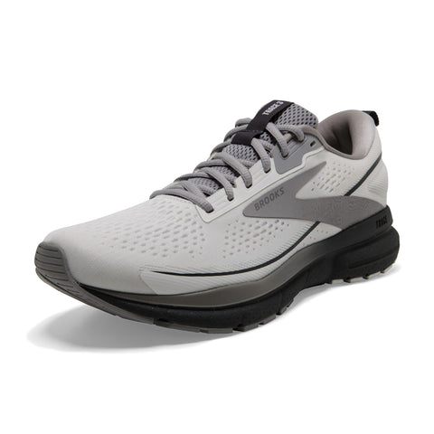 Brooks Menâ€™s Trace 3 Neutral Running Shoe - White/Alloy/Ebony - 7 Medium