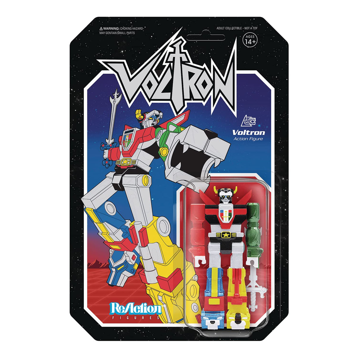 Super7 Voltron: Voltron (Metallic Version) Reaction Figure,Multicolor