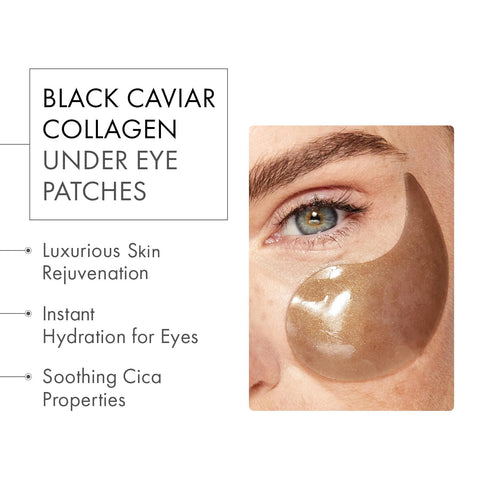 depology Black Caviar Under Eye Patch (30 Pairs) | Hydrogel Eye Patches | Aimed at Smoothing the Look of Fine Lines and Wrinkles | Hydrating Skincare with Hyaluronic Acid & CICA