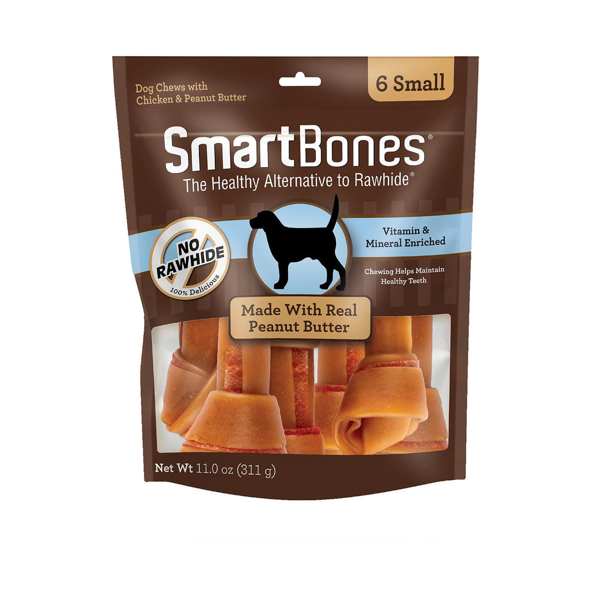 SmartBones Small Chews, Treat Your Dog to a Rawhide-Free Chew Made with Real Meat and Vegetables