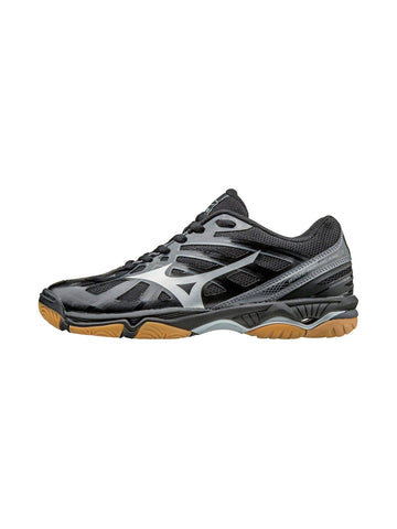 Mizuno Women's Wave Hurricane 3 Volleyball Shoes, Black/Silver, 7 B US