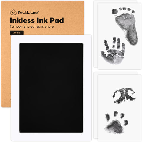 Handprint and Footprint Baby Imprint Set - 1 Piece Handprint Baby Inkless Ink Pad - Baby Footprint Set, Hand Print Set - Baby Gift - Paw Print Set Dog (Jumbo)