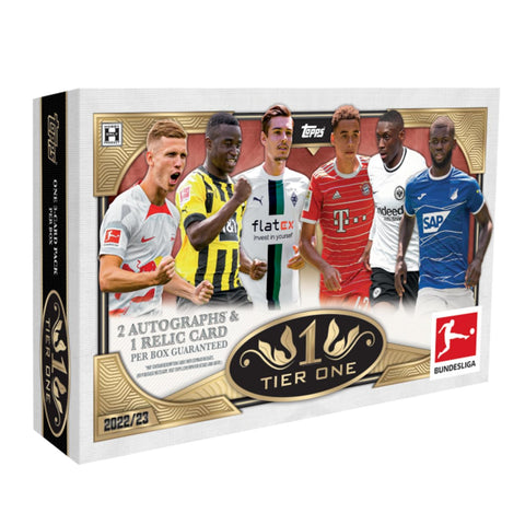 Topps 2023 Bundesliga Tier One Soccer Hobby Box 2 Autographs Per Trading Card Box