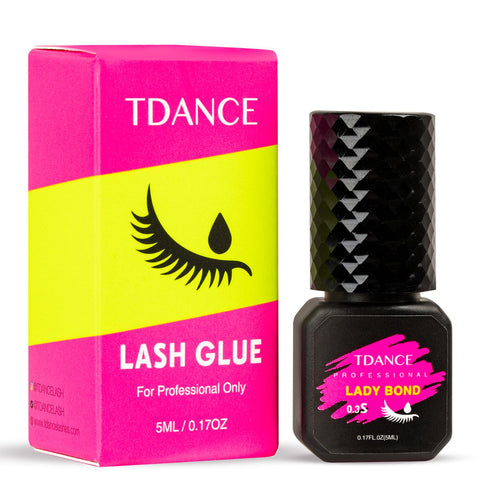 TDANCE Eyelash Extension Glue Lash Extension Adhesive/0.3 Sec Dry/Retention - 7 Weeks/Lash Extension Glue for Professional Lash Artist Use Only (0.17 fl. oz / 5ml)