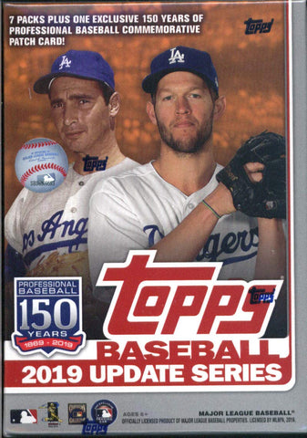 2019 Topps Update Baseball Blaster Box (7 Packs/14 Cards: 1 Hit, 5 Inserts)