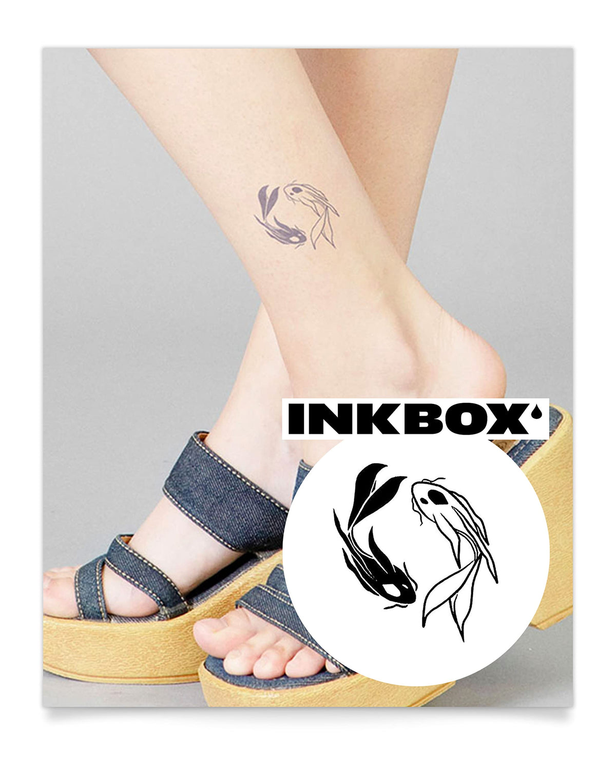 Inkbox Temporary Tattoos, Semi-Permanent Tattoo, One Premium Easy Long Lasting, Water-Resistant Temp Tattoo with For Now Ink - Lasts 1-2 Weeks, Perfect Balance, 2 x 2 in