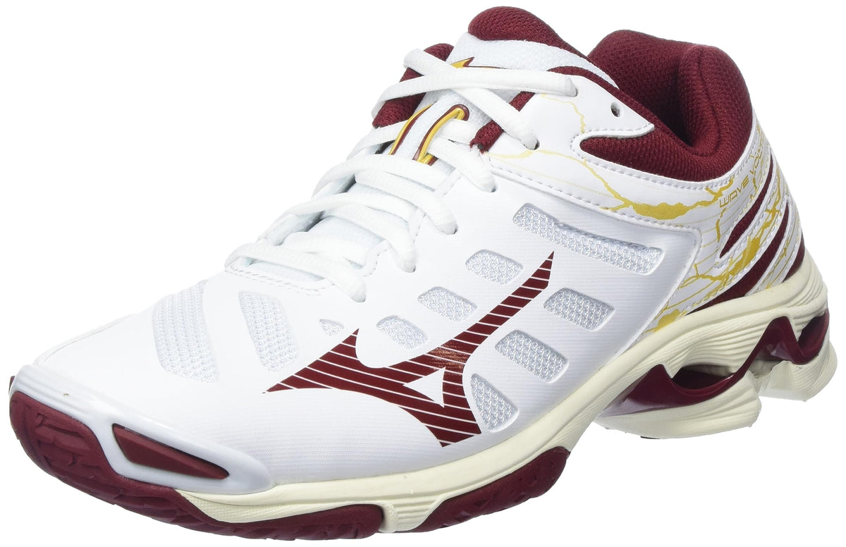 Mizuno Women's Training Volleyball, White Cabernet Mp Gold, 12.5