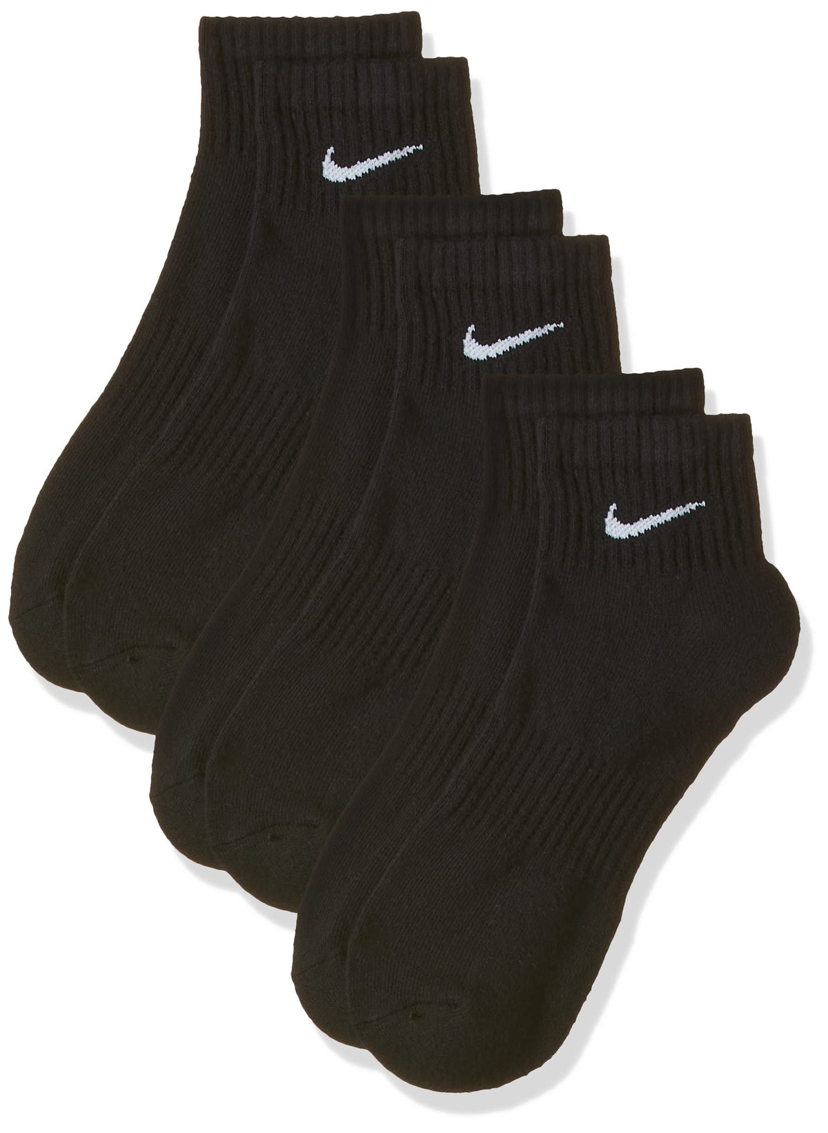 NIKE Men's Everyday Cushion Ankle Socks 3 Pair , Black/White, L UK