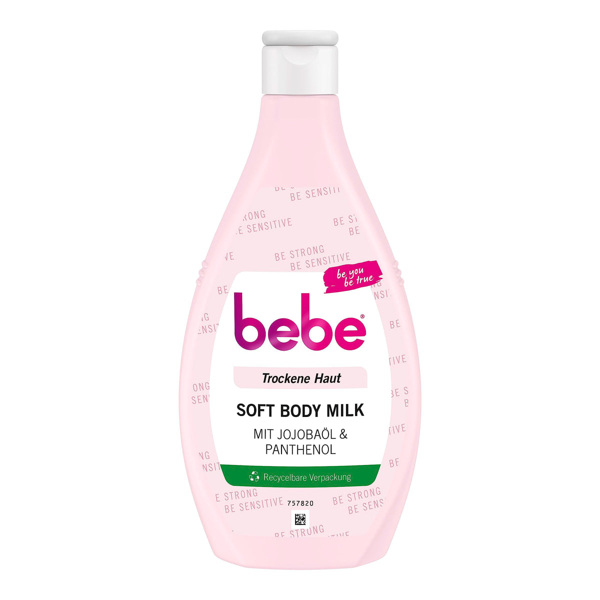 bebe Soft Body Milk (400 ml), Fast Absorbing Body Lotion with Jojoba Oil & Panthenol for Dry Skin, Gently Scented, Moisturises 24 Hours