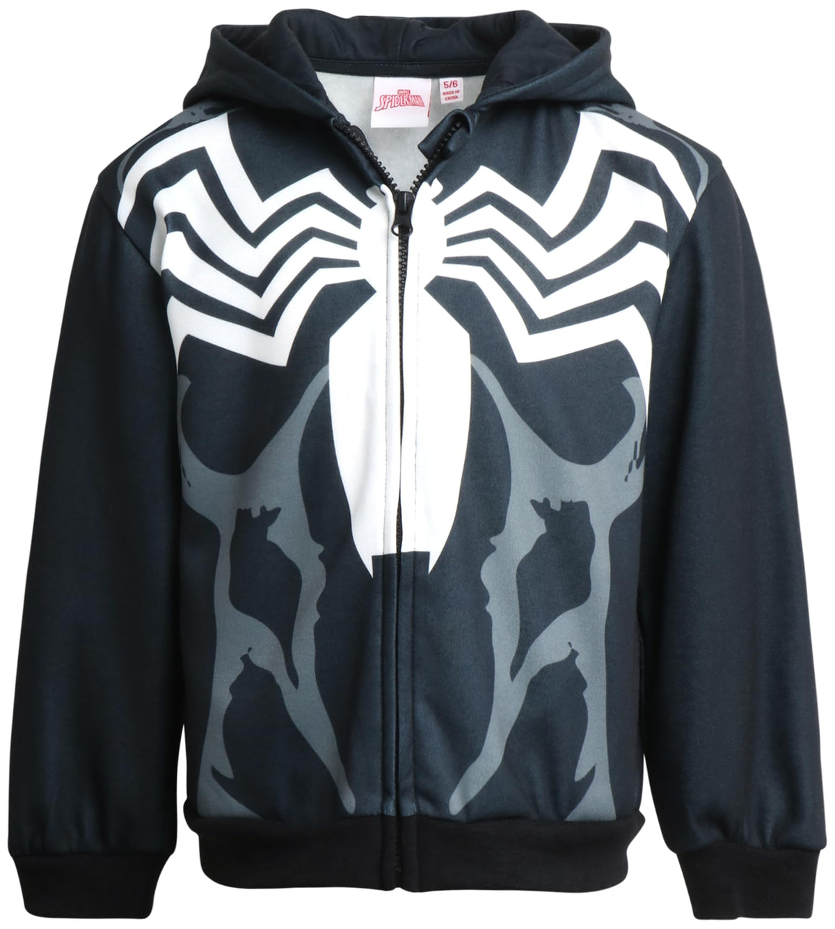 Marvel Avengers Boys' Sweatshirt - Spidey, Spider-Man, Venom, Hulk - Graphic Hoodie Sweatshirt for Boys (3T-12), Size 3T, Venom Black Spider Man