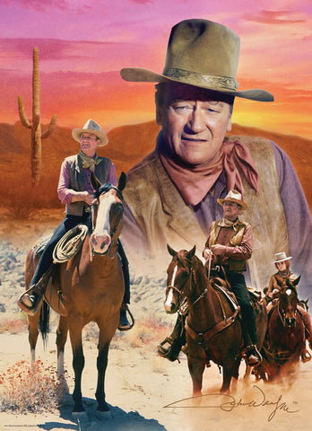 Masterpieces 1000 Piece John Wayne Jigsaw Puzzle for Adults, Family, Or Kids - The Cowboy Way - 19.25"x26.75"