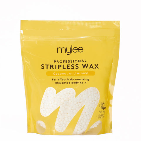 Mylee Professional Hard Wax Beads 500g, Stripless Depilatory Waxing Pellets Solid Film Beans No Strip Needed, Painless Gentle Hair Removal of Full Body, Face & Bikini Line (Coconut & Arnica)