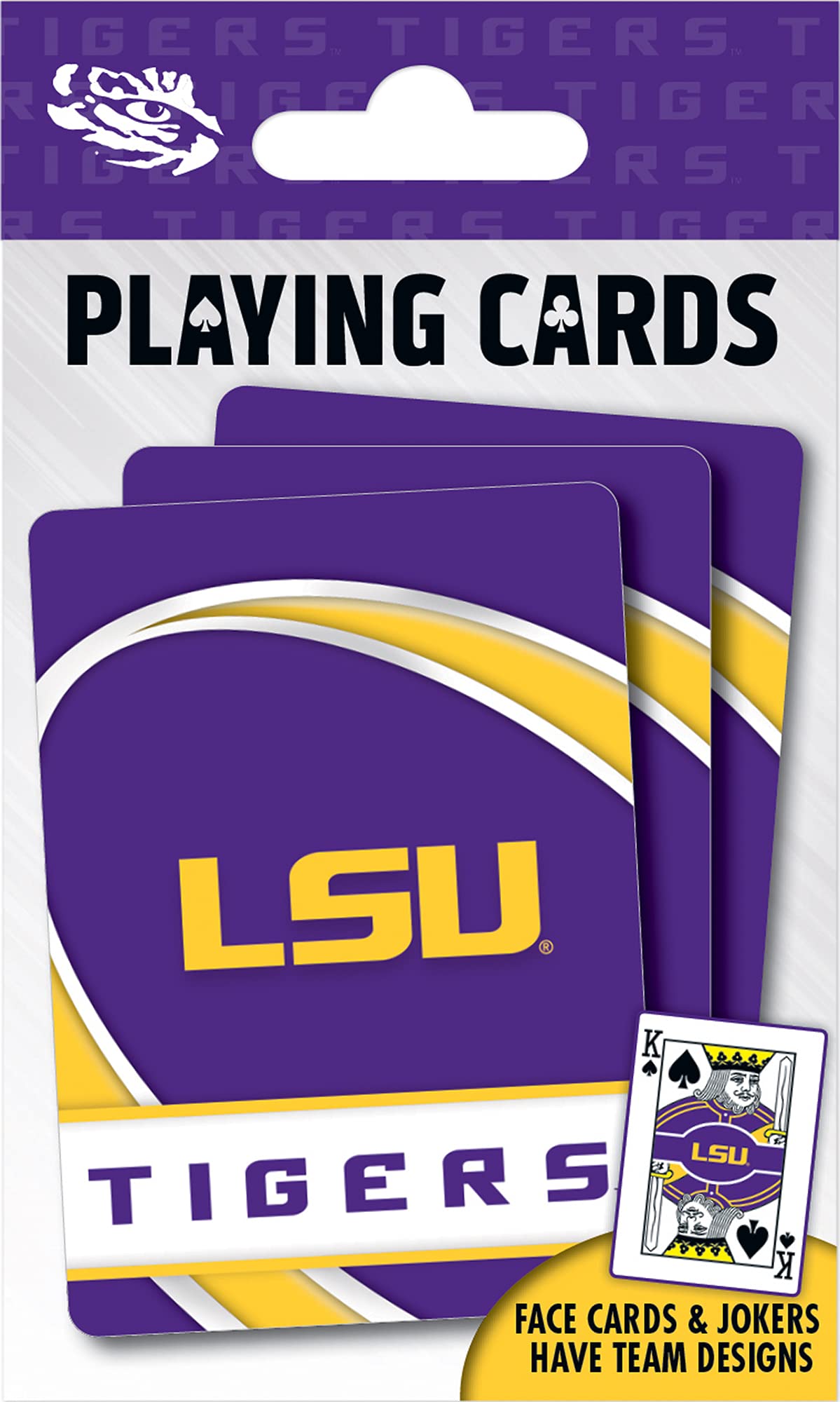 MasterPieces Family Games - NCAA LSU Tigers Playing Cards - Officially Licensed Playing Card Deck For Adults, Kids, And Family