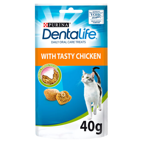 Dentalife Cat Dental Treats Chicken 40g, Pack of 8